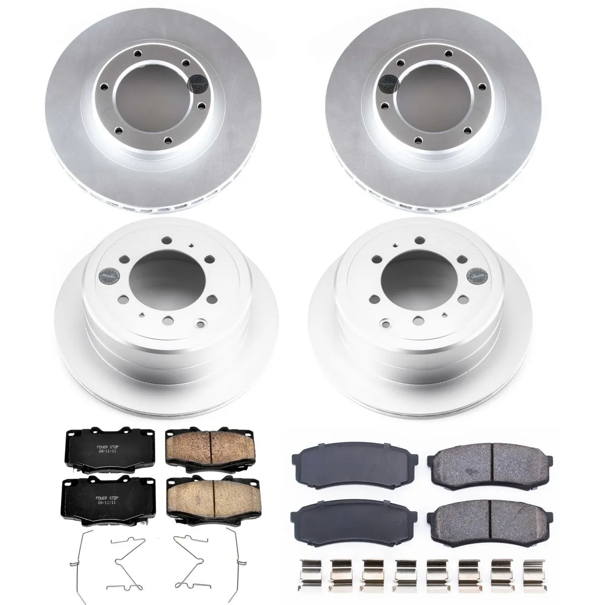 Z17 Geomet Coated Rotor Kit: Genuine Geomet Fully Coated Rotors; Ceramic Pads W/Hardware product image