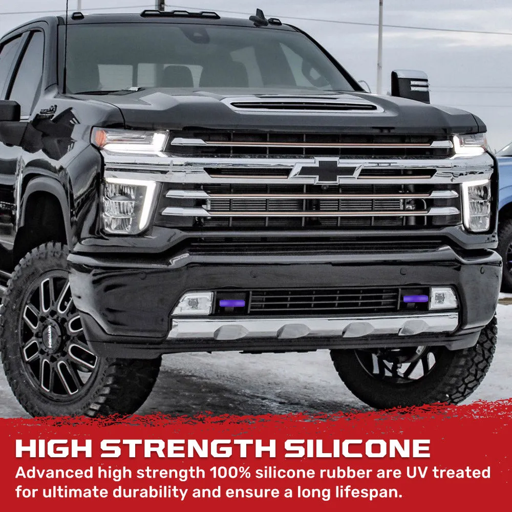 Chevy 20-25 Silverado 2500/3500 Tow Hook Covers 2-Piece Set of Silicone Covers Standard & LED Options - Multiple Colors product image