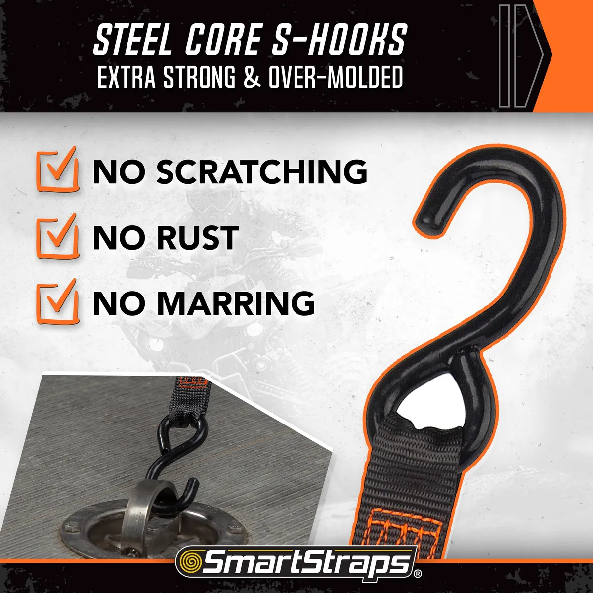 14ft 3000lb Tactical Ratchet Tie Down 4 pk Orange product image