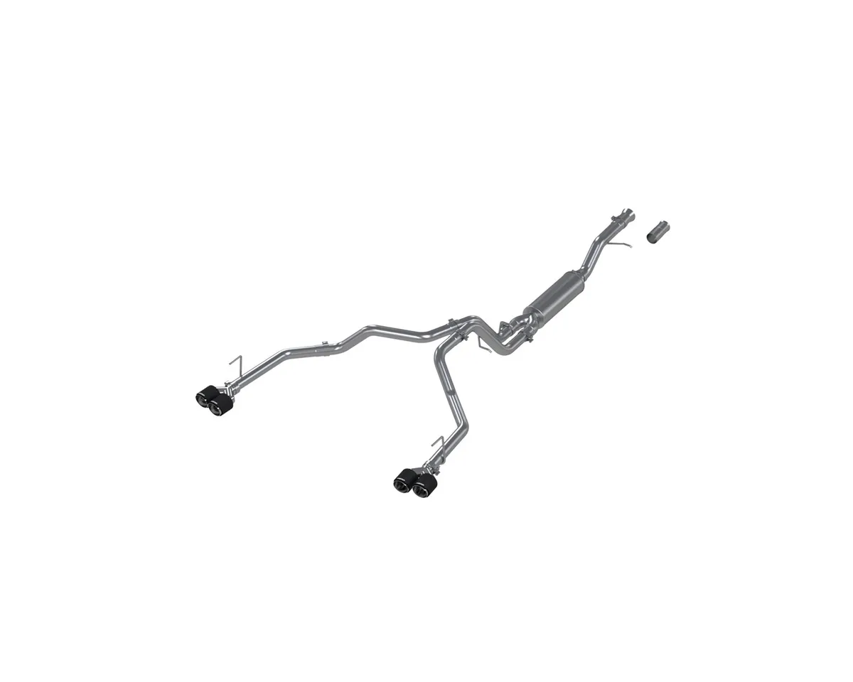21-Present Chevrolet/GMC Tahoe/Yukon 3 Inch Cat Back Dual Split Rear Exhaust System, Armor Pro T304SS with Quad Carbon Fiber Tips MBRP product image