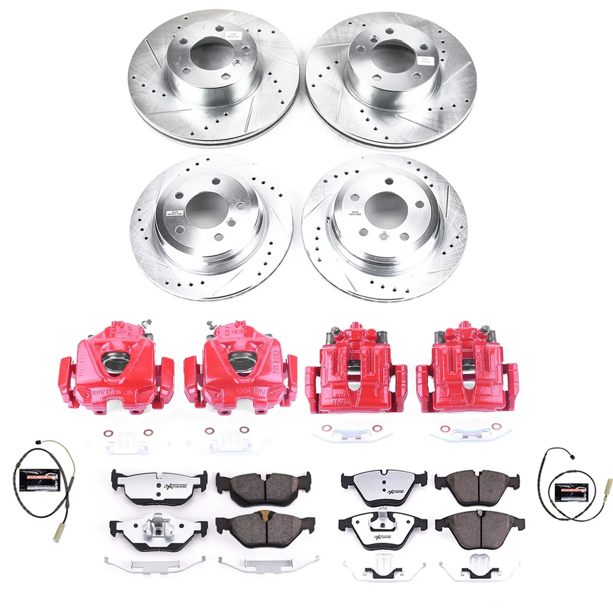Z26 Street Warrior Upgrade Kit: Drilled/Slotted Rotors; Carbon-Fiber Ceramic Pads; Pad Sensors; Powder Coated Calipers product image