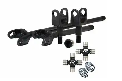 Revolution Gear & Axle Dana 30 YJ/MJ/XJ 27 Spline 4340 Chromoly USA Made Front Axle Kit with Disconnect Eliminator HD U-Joints Revolution Gear