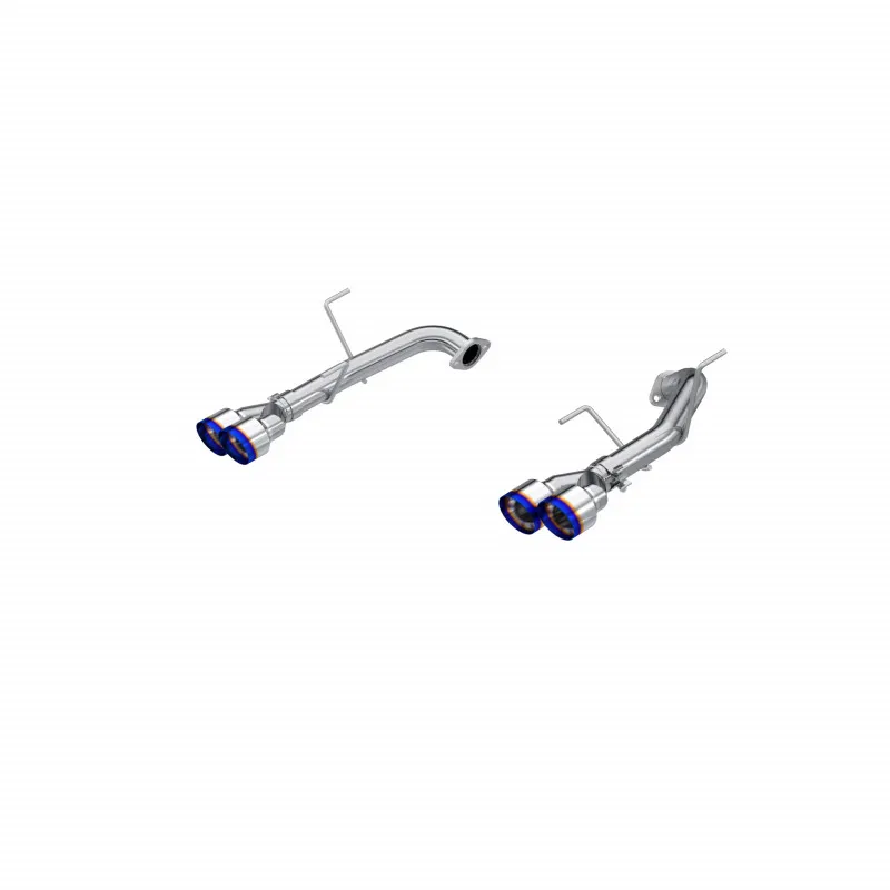 Armor Pro Cat Back Performance Exhaust System; 2.5 in. Tubing; Dual Split Rear; T304 Stainless Steel; 4.0 in. Dual Out Burn End Tips; product image