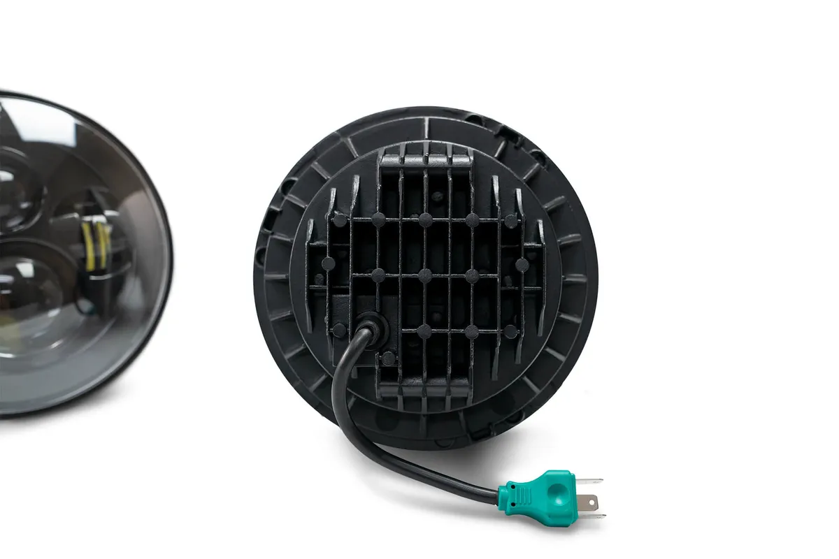 9718 Jeep Wrangler LED Headlights Pair w/ Antiflickers product image