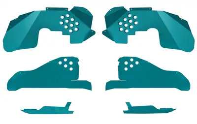 Steinjager Fenders 2007-2018 Inner Front, Fits Falcon Shocks Teal