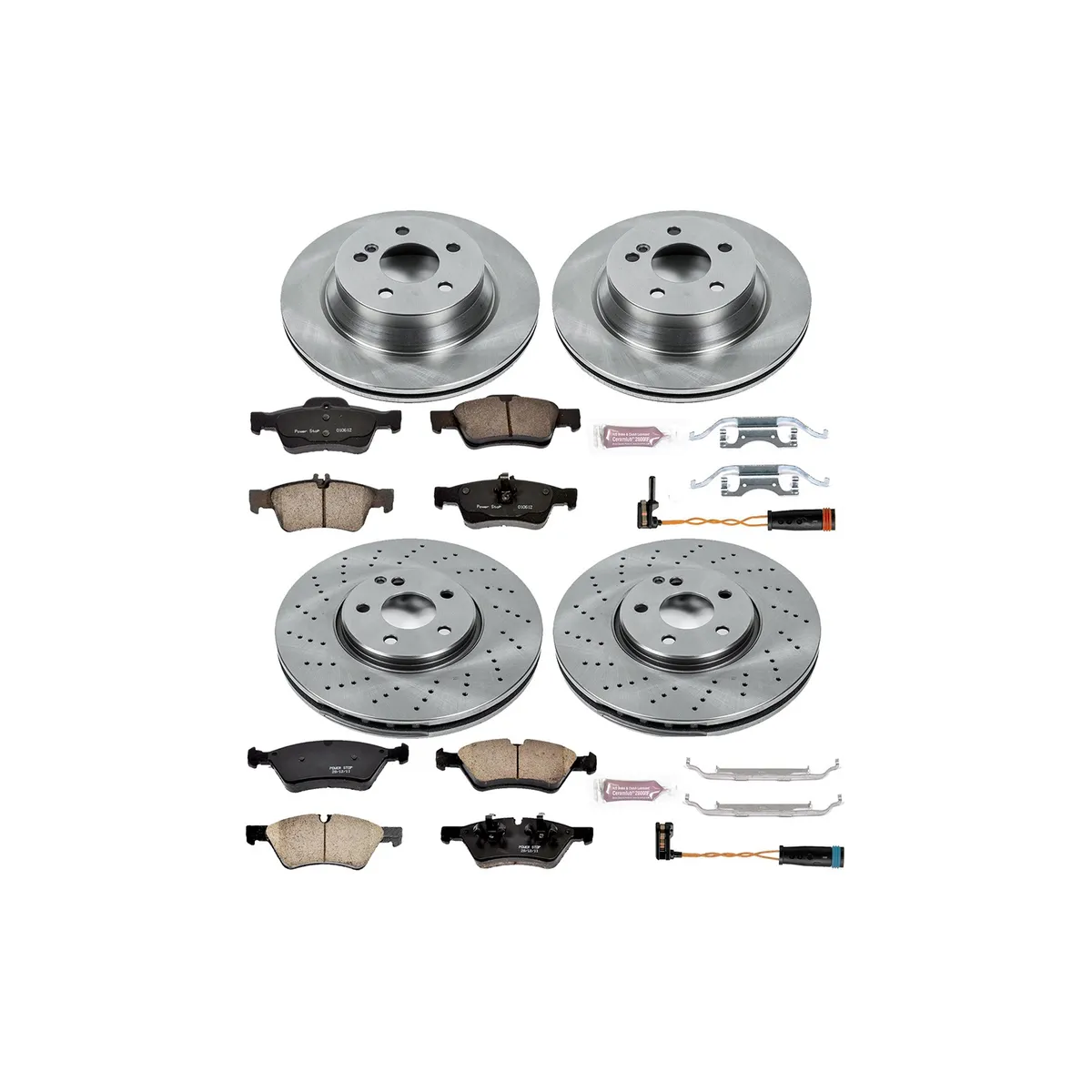 Z17 Direct Replacement Kit: Rotors; Ceramic Pads W/Hardware; Pad Sensors product image