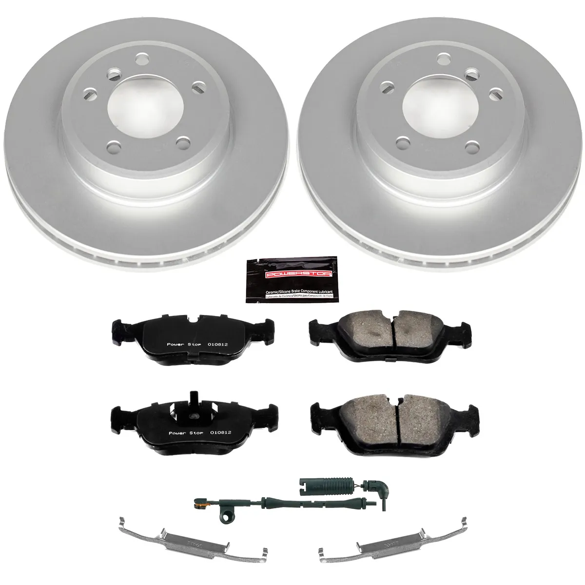 Z23 Sport Geomet Coated Rotor Kit For European Vehicles: Genuine Geomet Fully Coated Rotors; Carbon-Fiber Ceramic Pads W/Hardware; Pad Sensors product image