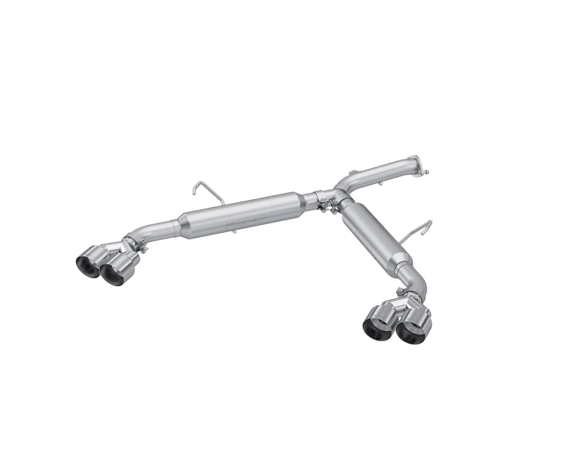 22-24 Kia Forte GT 1.6L Turbo Sedan 2.5 Inch Axle-Back Exhaust System, Armor Lite, Aluminized Steel Dual Split with Quad Exhaust Tips, MBRP product image