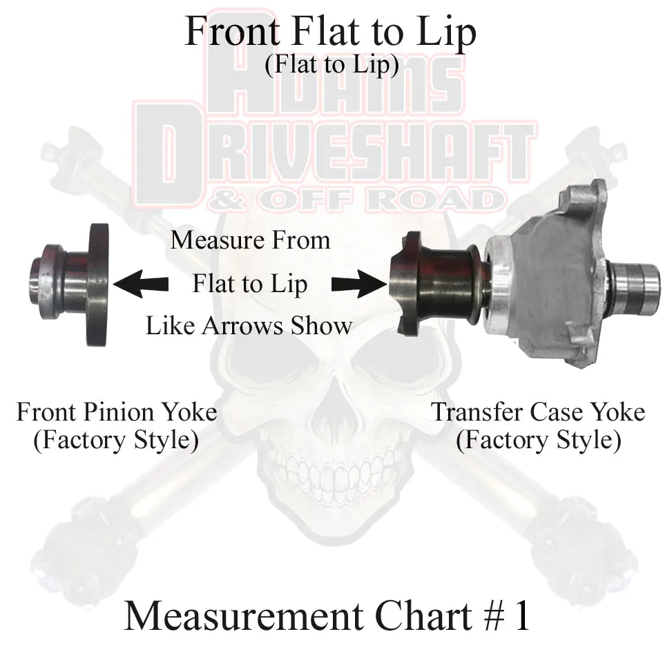 Adams Driveshaft JT Gladiator (Rubicon - Overland - Sport - Mojave) Front 1310 cv Driveshaft With OEM Flange Style [extreme Duty Series] product image