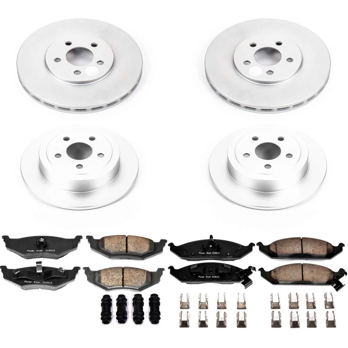 Z17 Geomet Coated Rotor Kit: Genuine Geomet Fully Coated Rotors; Ceramic Pads W/Hardware product image