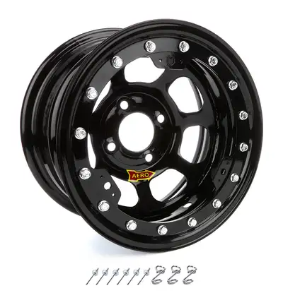 Aero Race Wheels 13x7 2in. 4.25 Black Beadlock