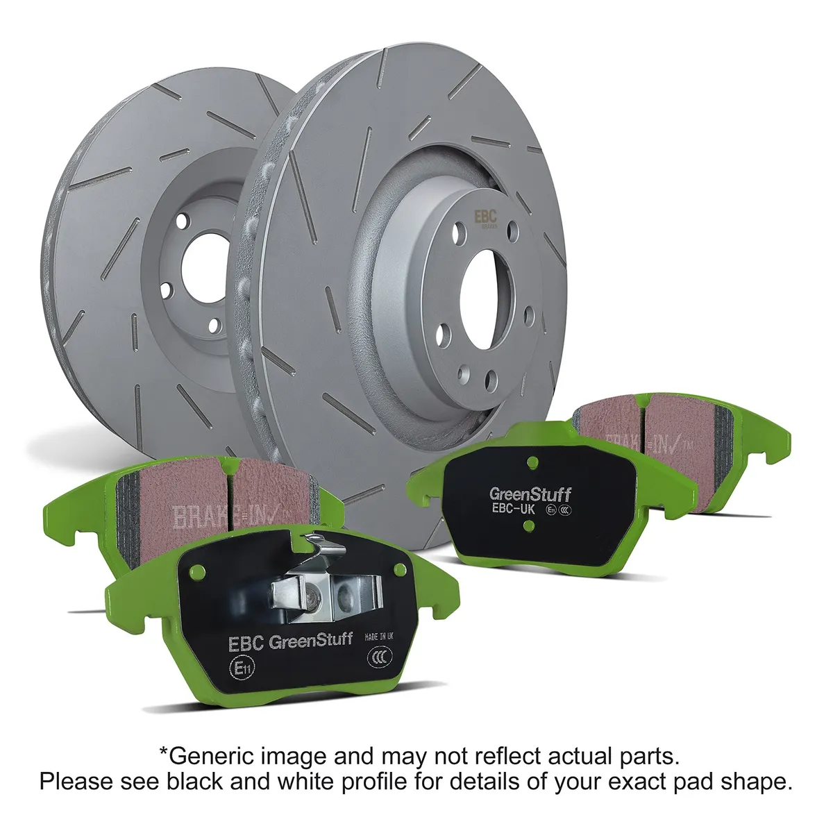 S2 Kits Greenstuff 6000 and USR Rotors; Rear; FMSI Pad No. D1274; Solid; 5 Bolt Holes; 316mm Dia.; 76mm Height; 12mm Thick; 72.1mm Center Hole Dia.; product image