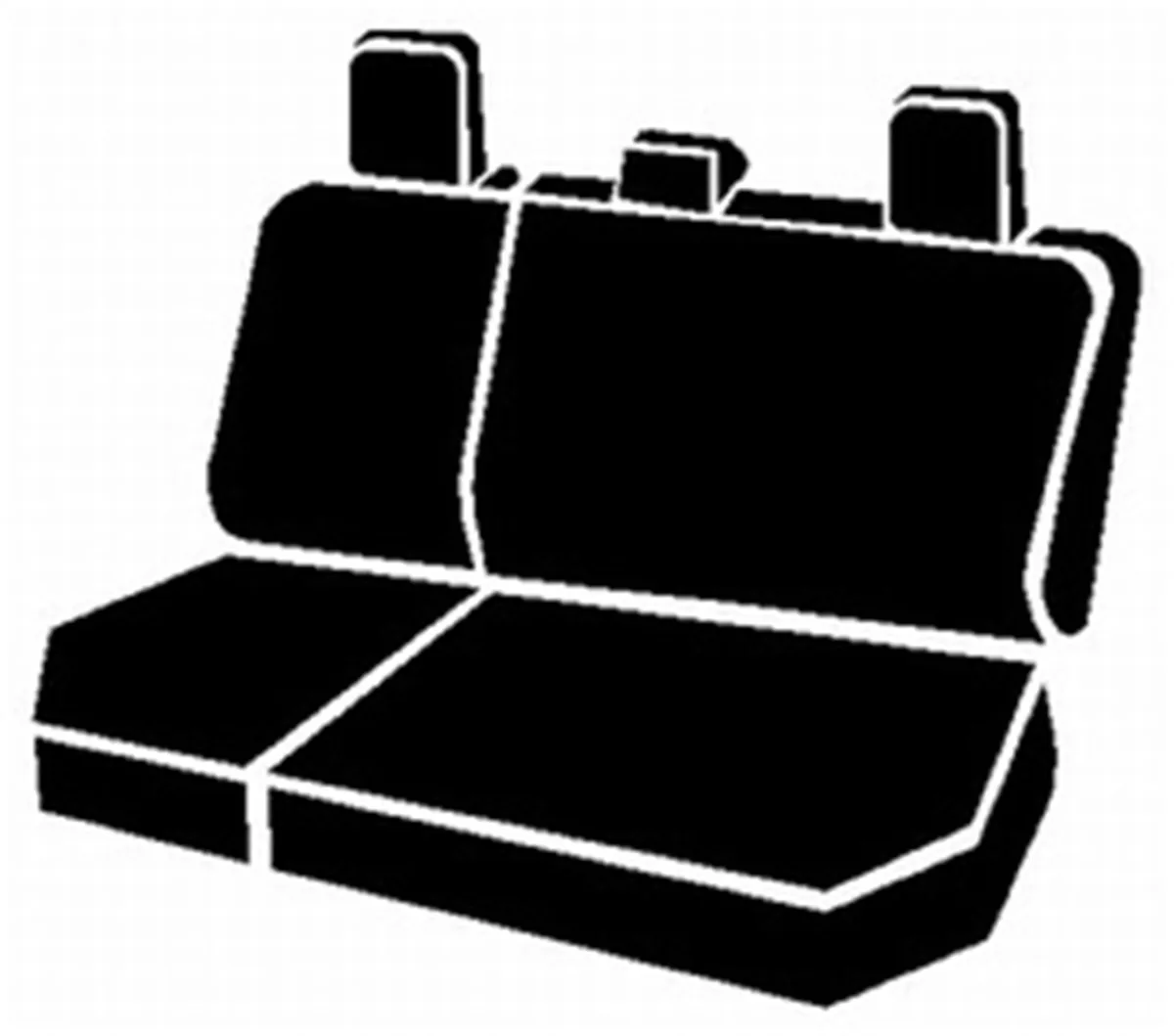 FIA NP92-26 GRAY NP90 Series - Neoprene Custom Fit Rear Seat Cover- Black/Gray Center Panel product image