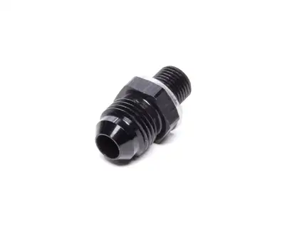 Vibrant Performance Straight AN to Metric Adapter Fitting; -6AN; M10x1.10 Metric Size; 6061 Aluminum; Black Anodized;