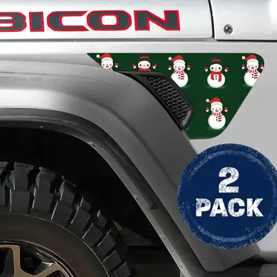 Under The Sun Inserts Snowmen 2pc Vinyl Fender Decal