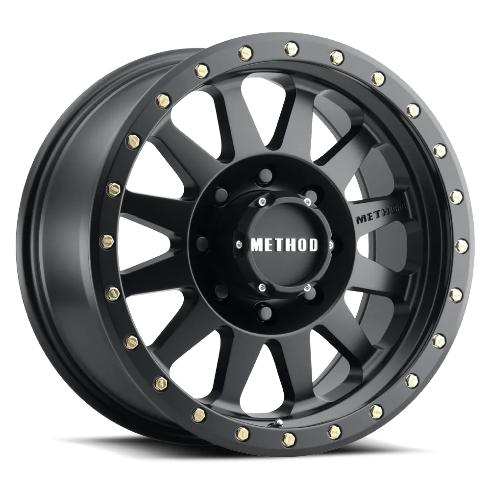 Aluminum Wheels 20x10 Double Standard MR304 Bolt Pattern 8 On 165.1 Offset -18 Lip Size 3.9 Matte Black MB Method product image