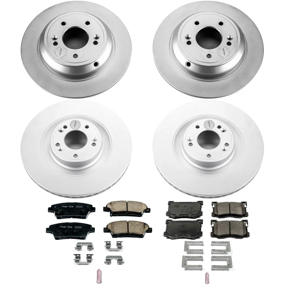 Z17 Geomet Coated Rotor Kit: Genuine Geomet Fully Coated Rotors; Ceramic Pads W/Hardware product image