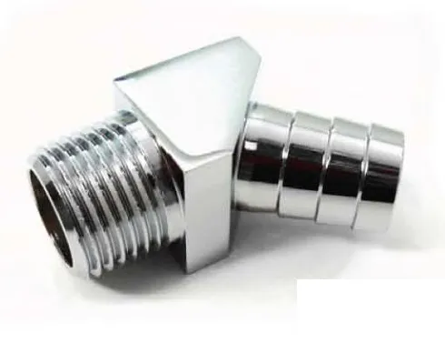 Racing Power Company Aluminum 45 Degree Fitti ng 1/2In NPT 5/8In Barbs