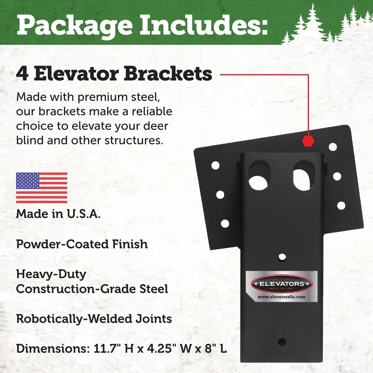Elevators 4x4 Double Angle Brackets W/Structural Screw Bonus product image