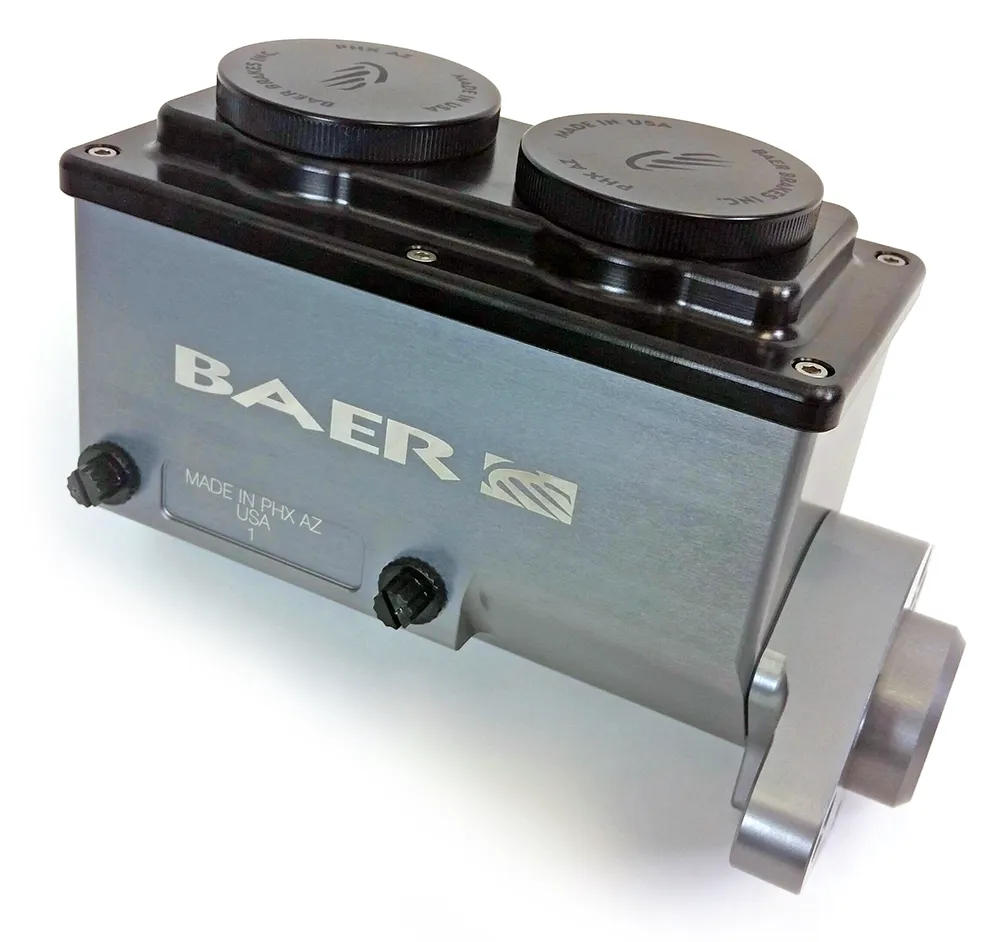 ReMaster Master Cylinder 2-Bolt GM/Ford, Gray Anodized Finish, Left Port, 1.000" Bore product image