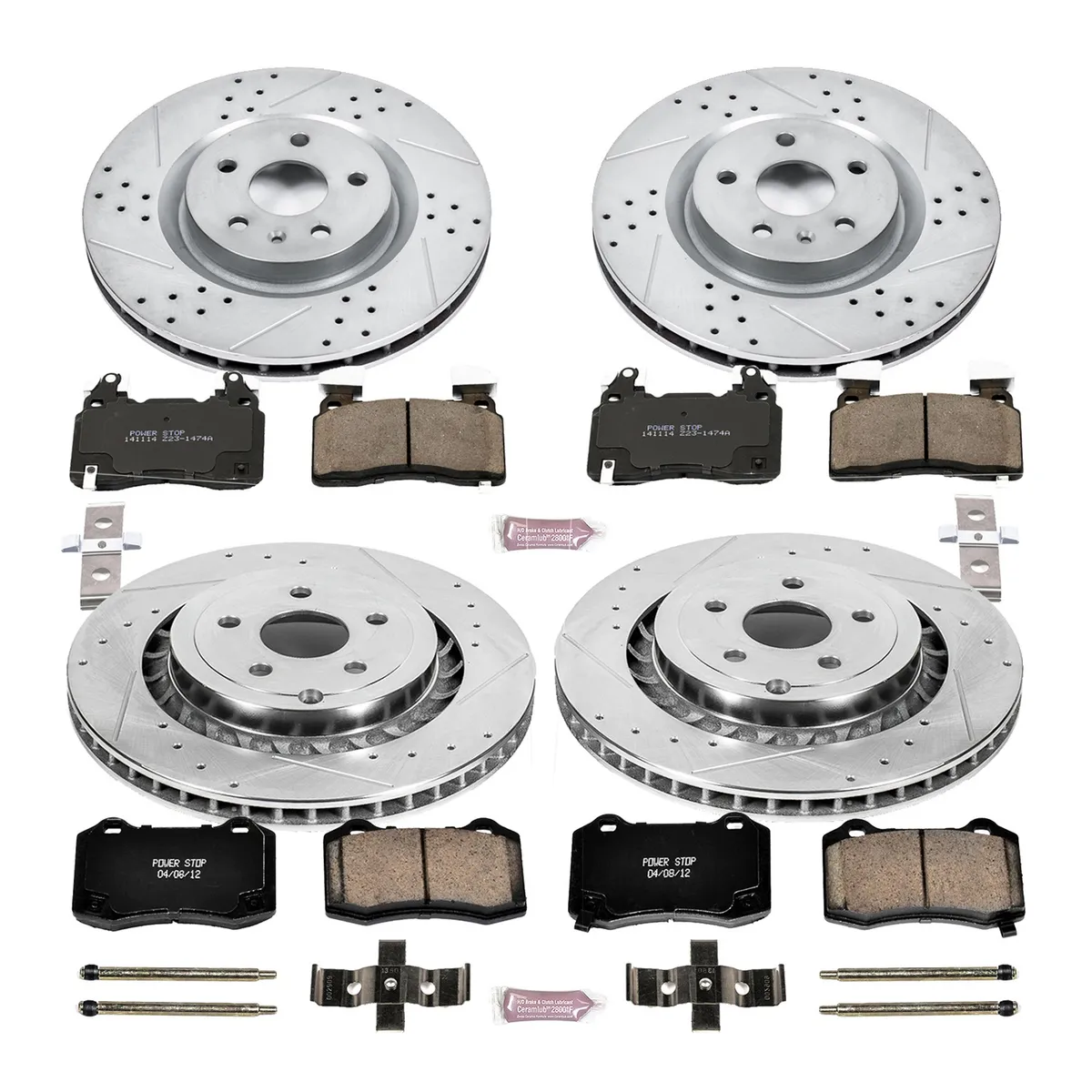 Z23 Evolution Sport Upgrade Kit: Drilled/Slotted Rotors; Carbon-Fiber Ceramic Pads W/Hardware product image