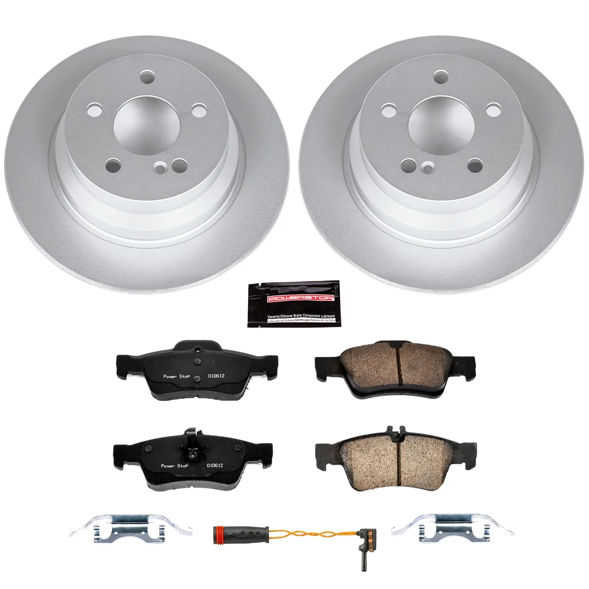 Z23 Sport Geomet Coated Rotor Kit For European Vehicles: Genuine Geomet Fully Coated Rotors; Carbon-Fiber Ceramic Pads W/Hardware; Pad Sensors product image