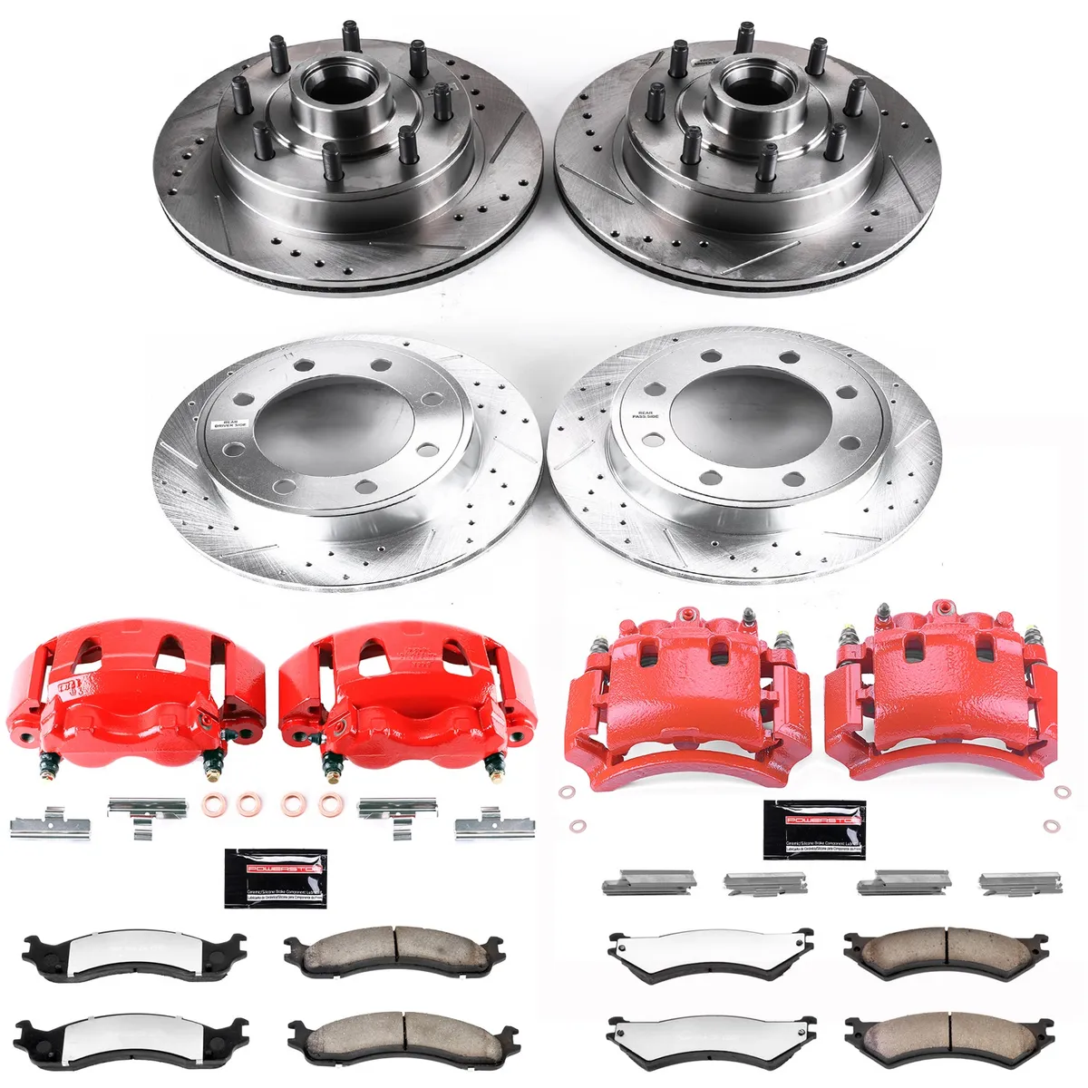 Z36 Truck/Tow Upgrade Kit: Drilled/Slotted Rotors; Carbon-Fiber Ceramic Pads; Powder Coated Calipers product image