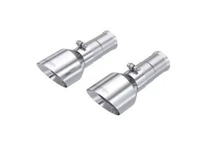 MBRP Exhaust Armor Pro Exhaust Tip; 3 in. Inlet Diameter; 5 in. Outlet Diameter; Dual Wall; Angle Cut; T304 Stainless Steel; Sold In Pairs;