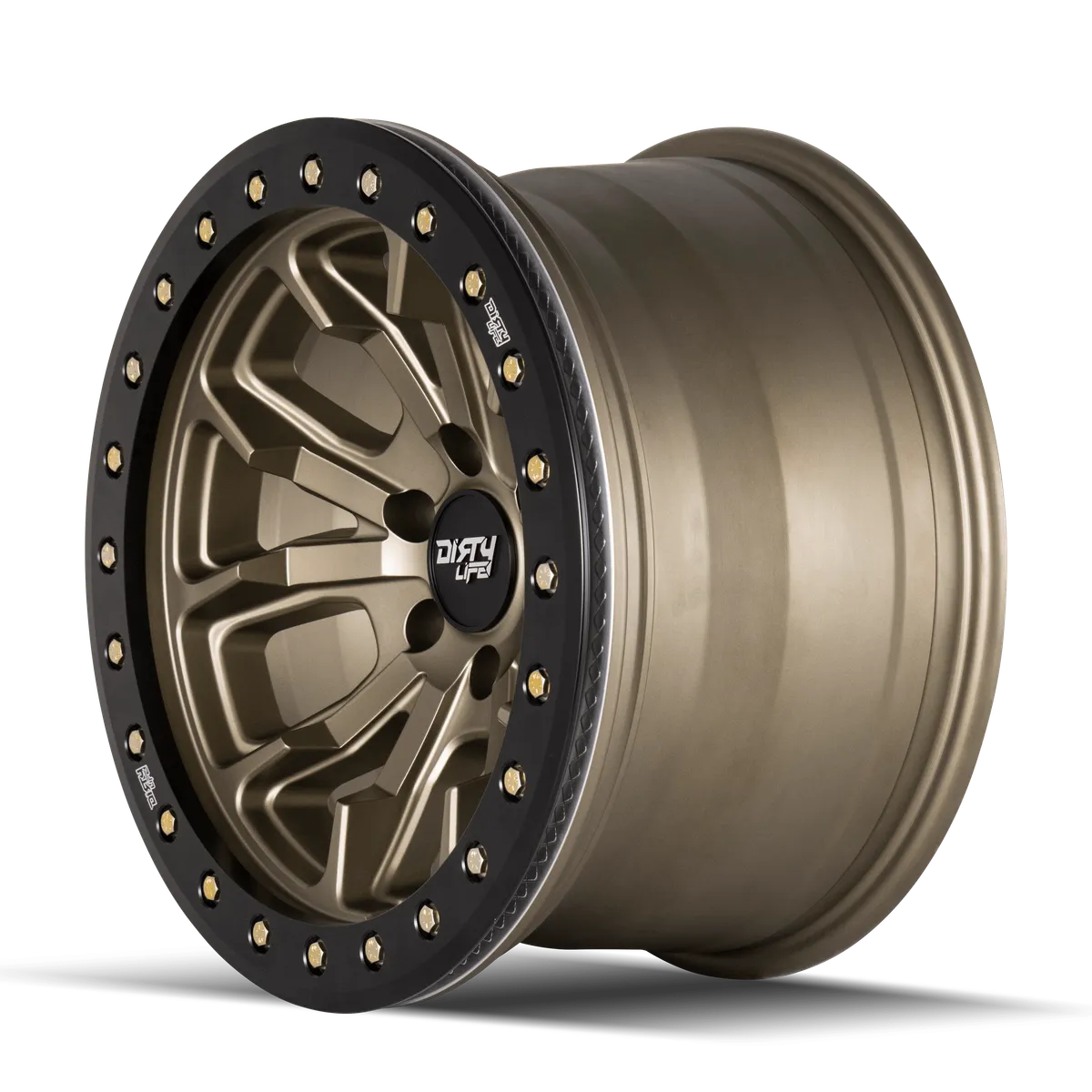 Dirty Life Race Wheels DT-1 9303 Satin Gold W/Simulated Ring 17X9 6-139.7 -12Mm 106Mm product image