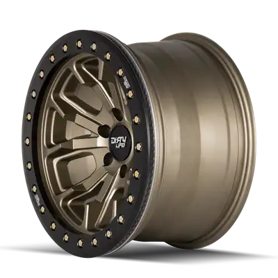 DIRTY LIFE Dirty Life DT-1 9303 Series Beadlock Wheel 17x9 5x5 12mm Offset Matte Gold - JT/JL/JK