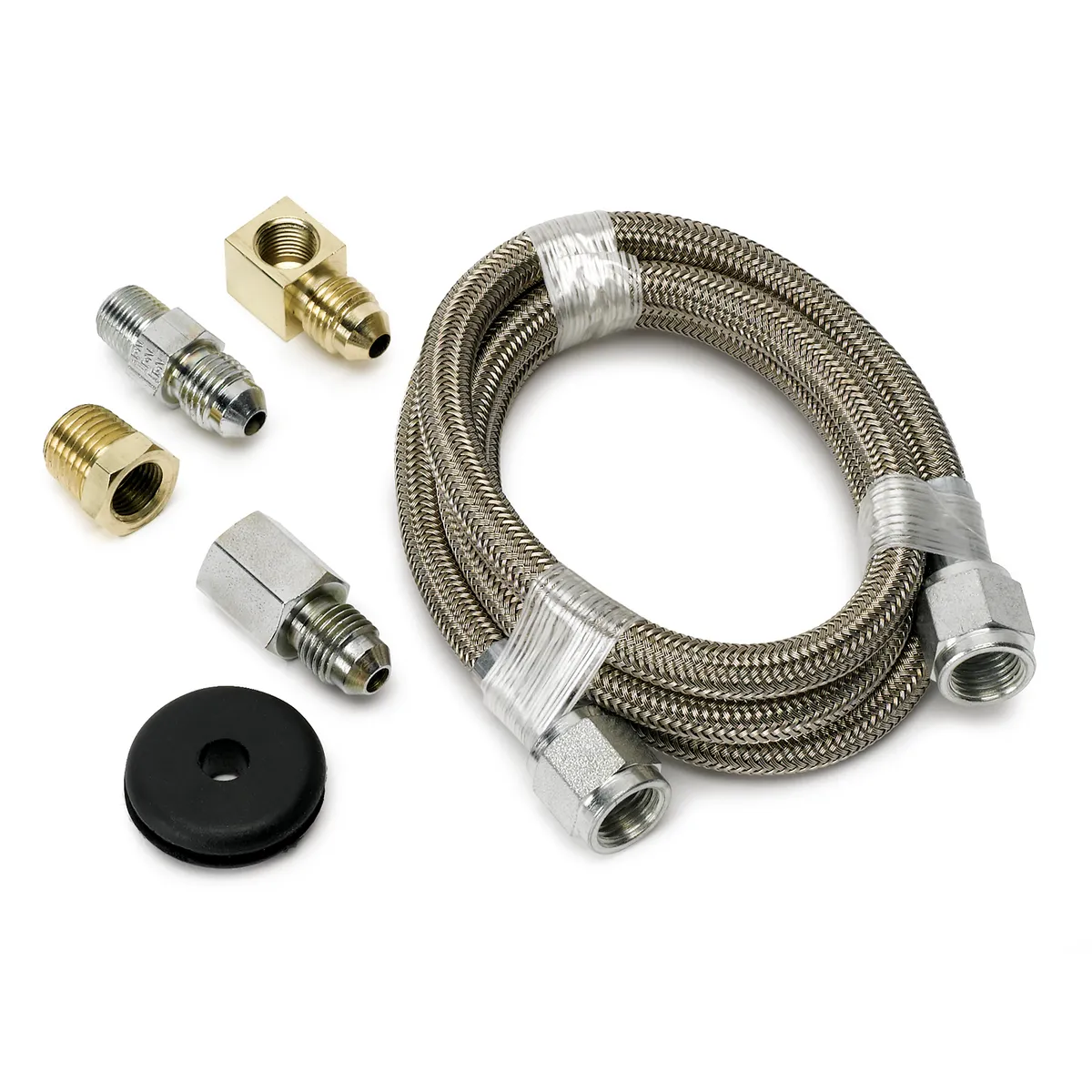 Autometer 3227 Line, Braided Stainless Steel, #4 Dia., 3ft. Length, -4an And 1/8 Nptf Fittings product image
