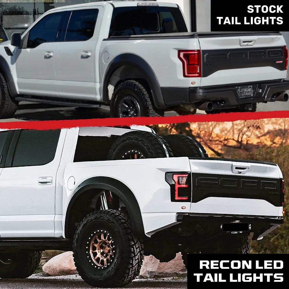 Ford F150 15-17 And Raptor 17-19 Replaces OEM LED Style Tail Lights w Blind Spot Warning System Oled Tail Lights - Cle product image