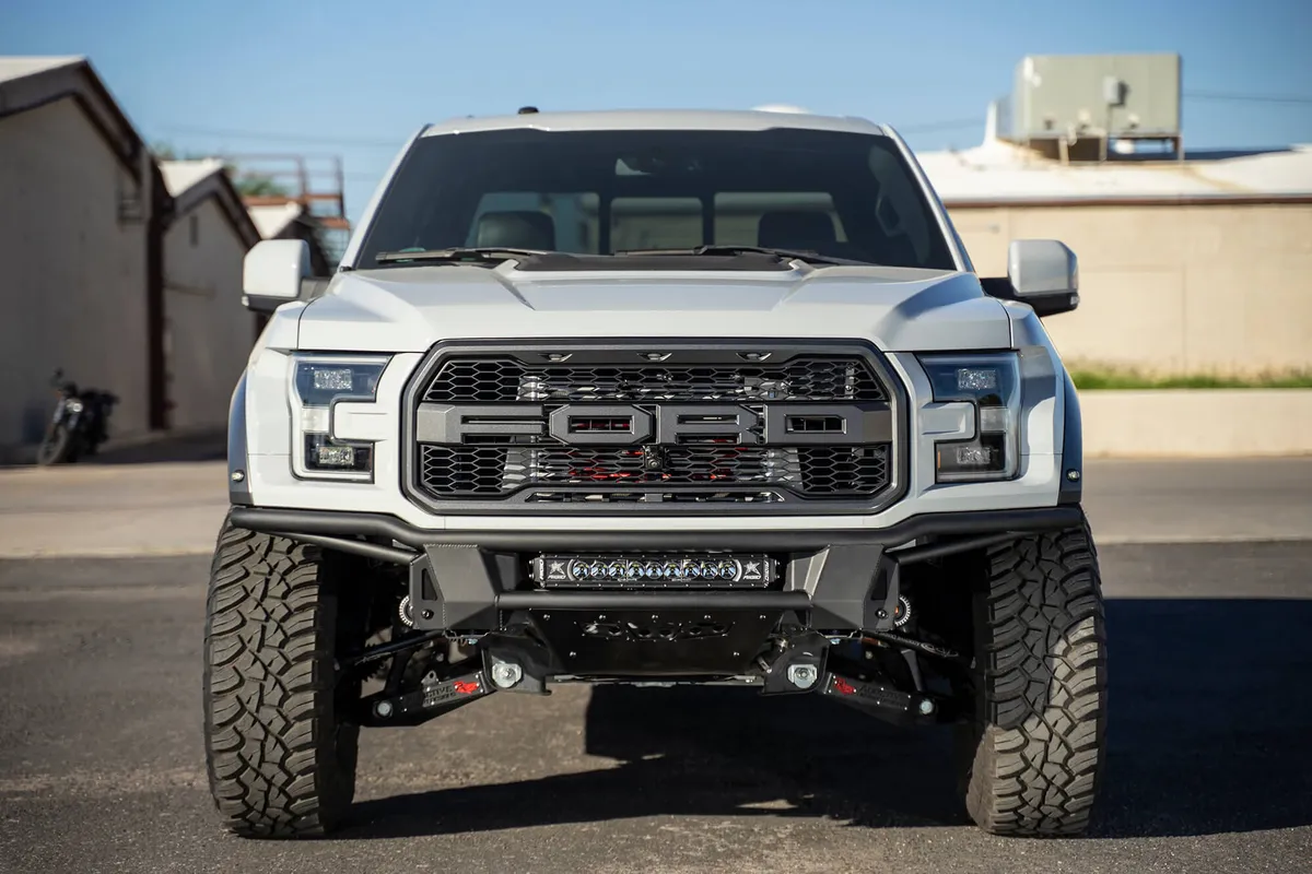 1720 F150 Raptor Add Pro Bolton Front Bumper W/6 Dually Mounts/20 Universal Mounthammer Black product image