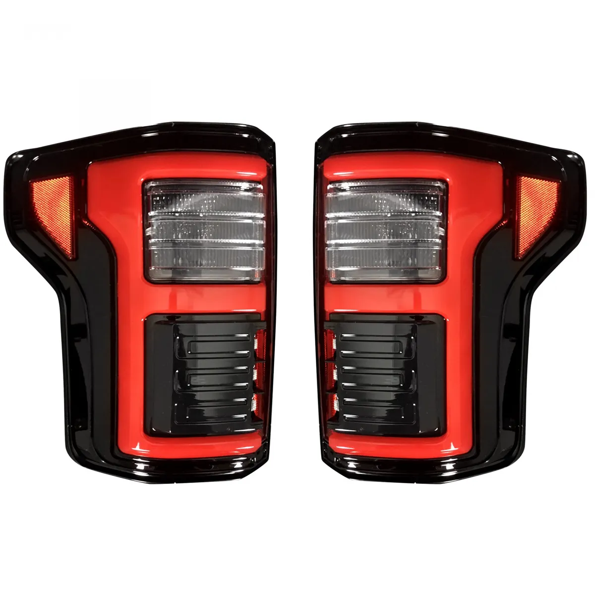 Ford F150 15-17 And Raptor 17-19 Replaces OEM LED Style Tail Lights w Blind Spot Warning System Oled Tail Lights - Cle product image