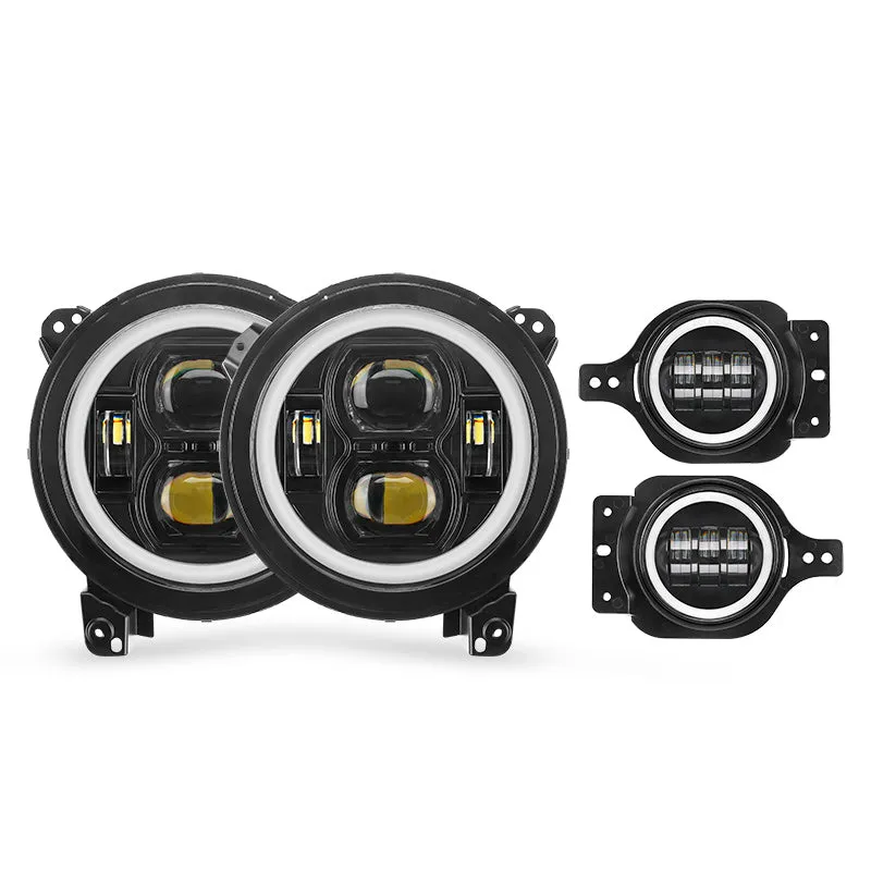 "multi-Function 9"" LED Rgbw Headlights & Rgbw Fog Lights For 2018-2026 Jeep JL And Jt" product image