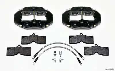 Wilwood Brakes Wilwood D8-4 Front Caliper Kit Black Corvette C2 C3 65-82
