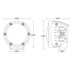 Rigid Industries 360-Series SAE Fog Lights, Amber/White - Pair product image