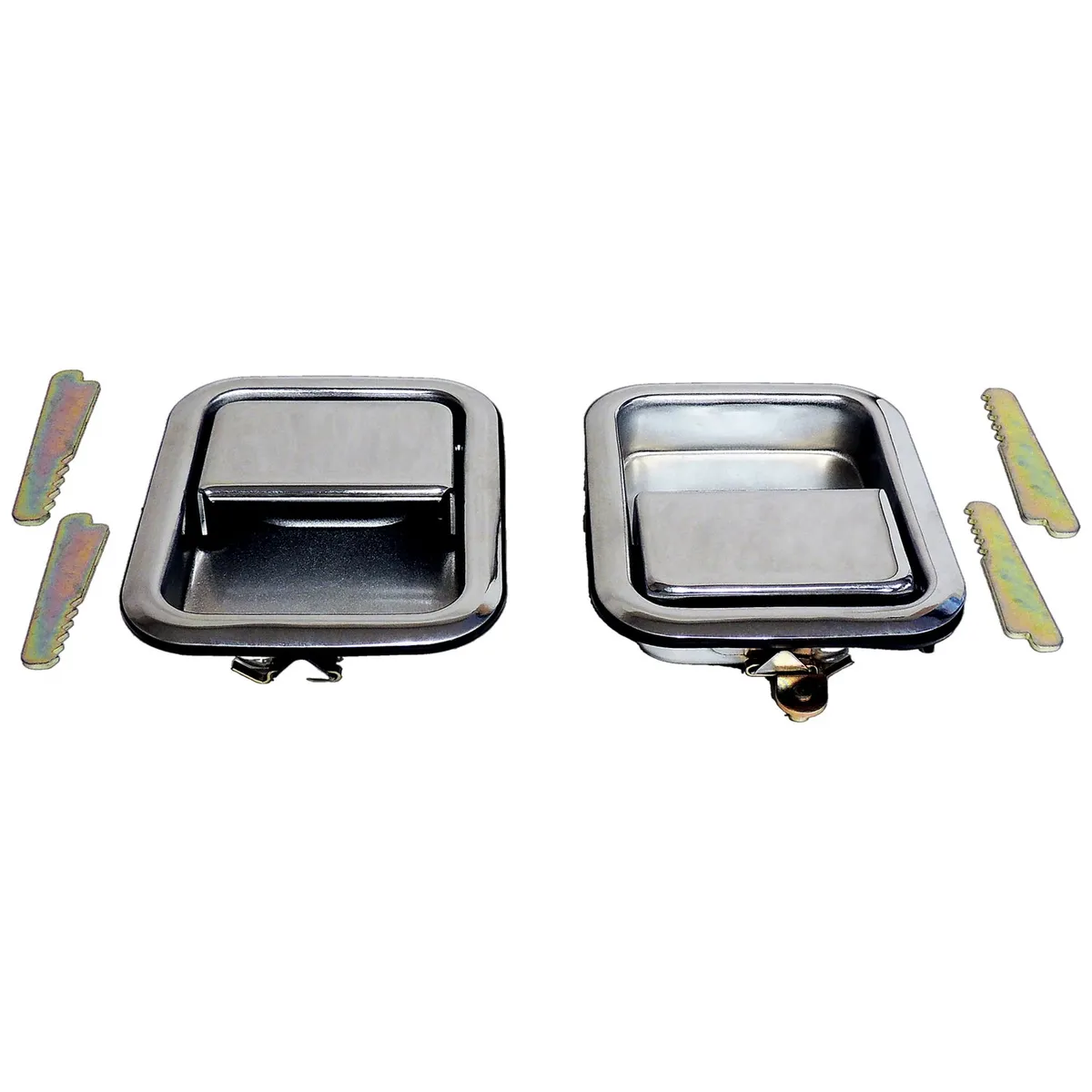 Chrome Exterior Door Handle Kit For 8206 Jeep Cjs YJ TJ w/ Full Steel Doors product image