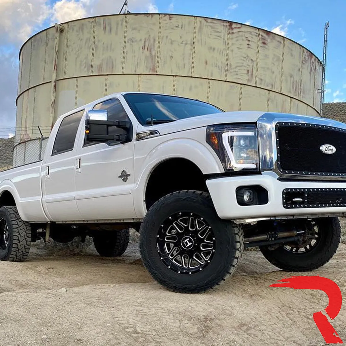 Ford Superduty 11-16 F250f350f450f550 Projector Headlights w Ultra High Power Smooth White Oled DRL And High Power a product image