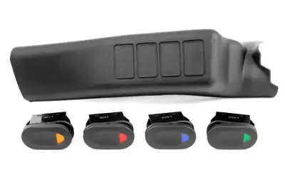 Rugged Ridge Apillar 4 Switch Pod Kitblackleft Side1116 Jeep Wrangler(Jk)