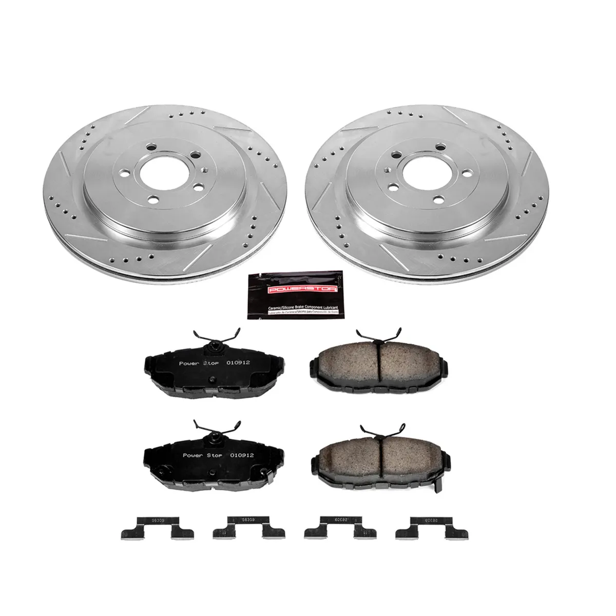 Z23 Evolution Sport Upgrade Kit: Drilled/Slotted Rotors; Carbon-Fiber Ceramic Pads W/Hardware product image