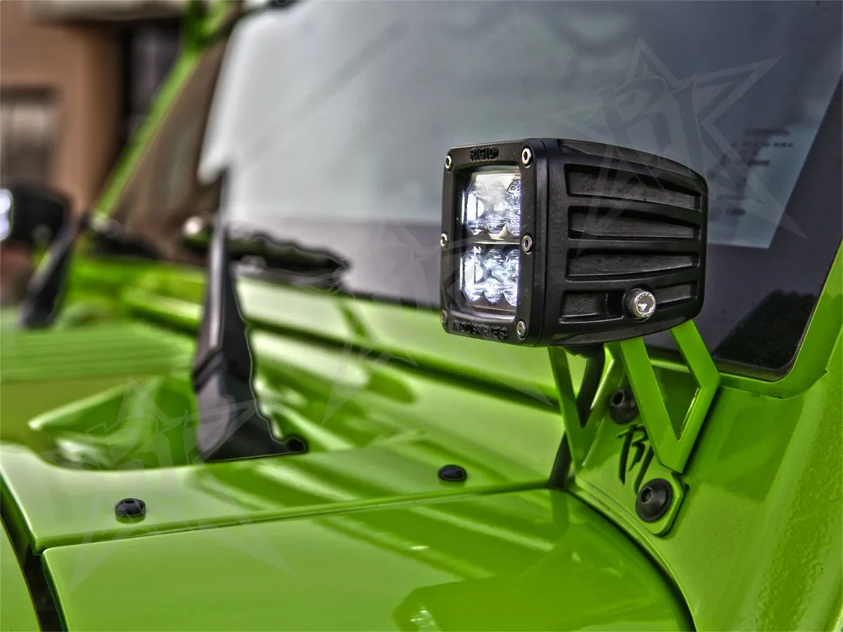 RIGID 2007-2018 Jeep JK A-Pillar Mount Kit; Fits D-Series or Radiance POD Lights product image
