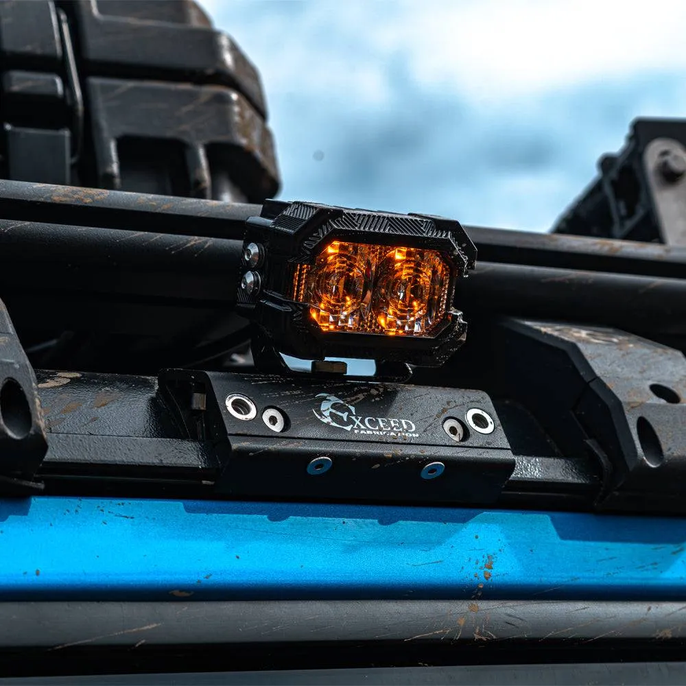 Exceed Fabrication™ No-Drill Rain Gutter Pod Light Bracket Kit for 2018+ Jeep Wrangler JL & Gladiator JT Hardtop product image