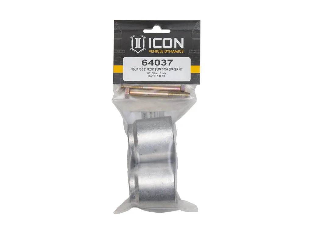 ICON 2005-2026 Ford F-250/F-350 Super Duty 4WD, Front, 2" Bump Stop Spacer Kit product image