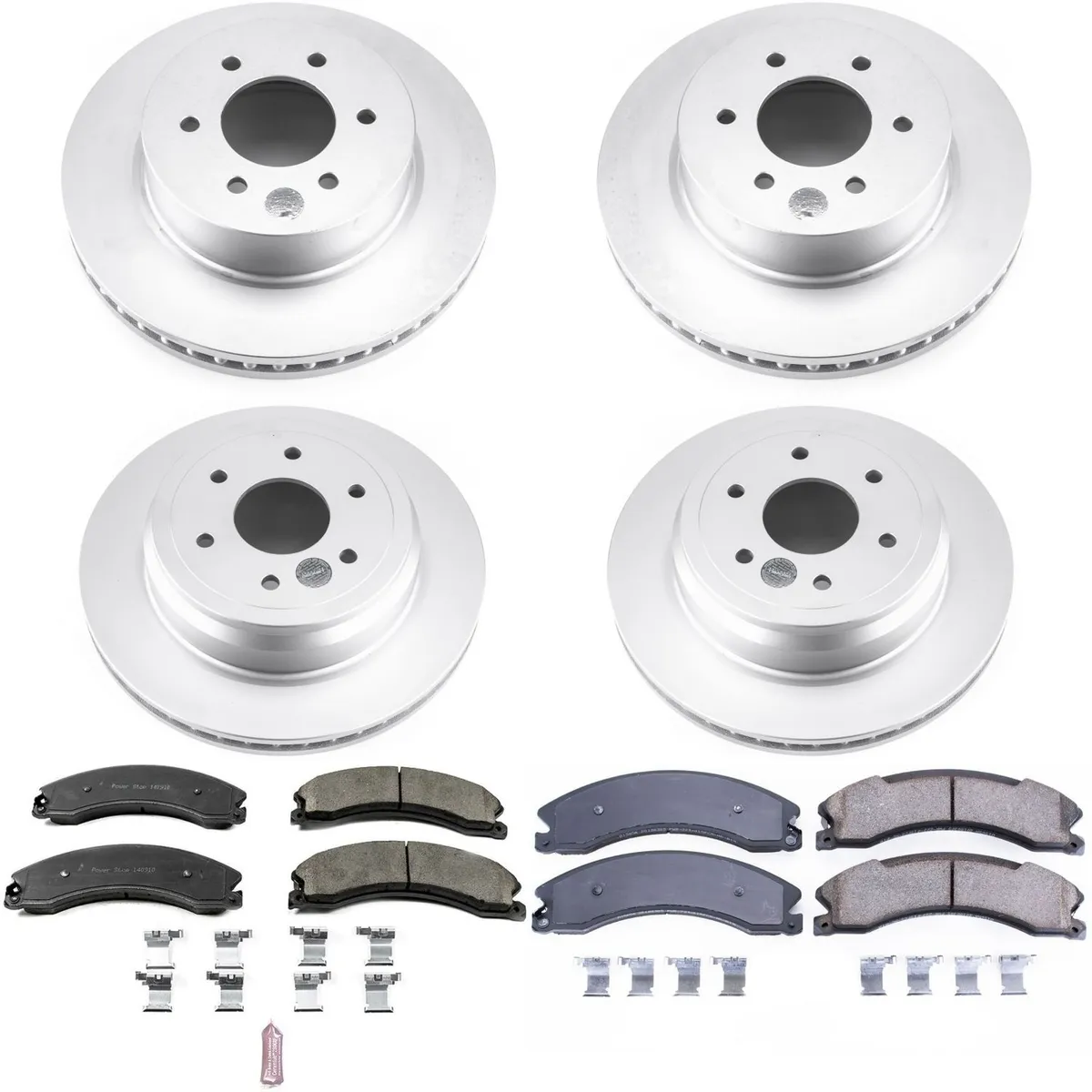Z17 Geomet Coated Rotor Kit: Genuine Geomet Fully Coated Rotors; Ceramic Pads W/Hardware product image
