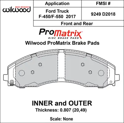 Wilwood Brakes Original Equipment Pads - 150-D2018K