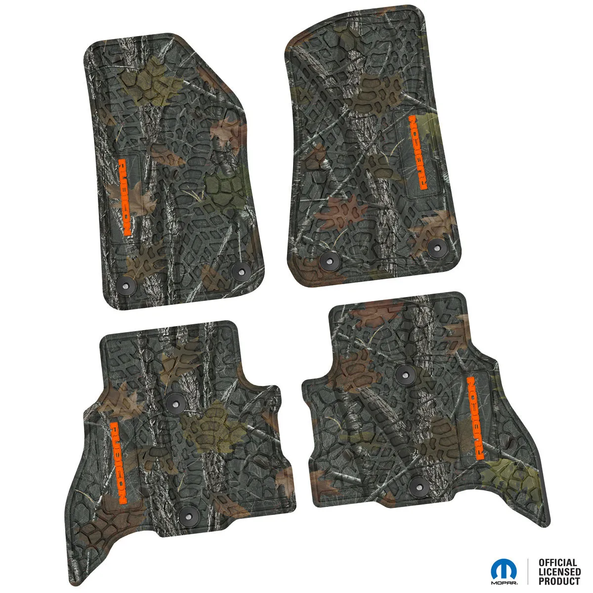 21-24 Jeep 4xe Front and RearTire Tread/Scorched Earth Scene w/ Rubicon Insert - Black w/ Red Insert product image