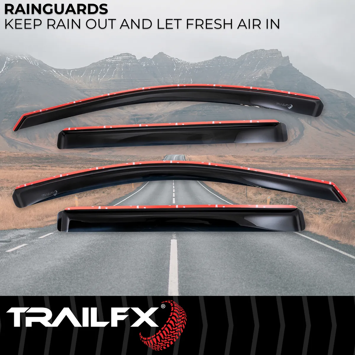 Tfx Inchannel Wndw Vents Smoke 4pc product image