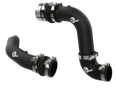 aFe Power BladeRunner 3 IN Aluminum Hot and Cold Charge Pipe Kit Black Ford Diesel Trucks 23-24 V8-6.7L td