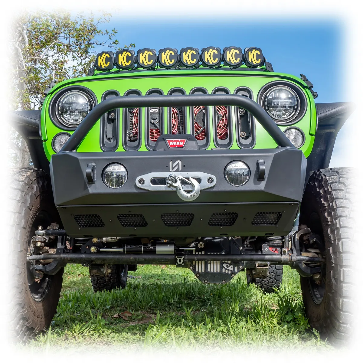 Jeep JK/JL/JT Front Bumper with Skid Plate & Recessed Winch Mount | 2007–2025 product image